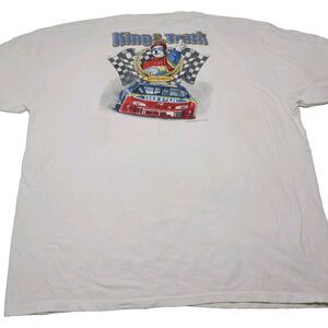 Vintage Big Dog Jeff Gordon Graphic Shirt Adult 2XL White Race Car Parody